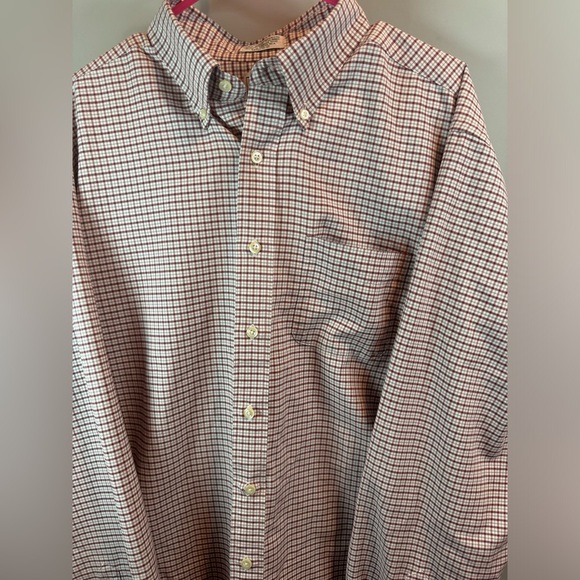 Vtg LL Bean Single Needle Tailoring Button Down Plaid Dress Shirt Sz 17-37 Mens - Picture 9 of 15